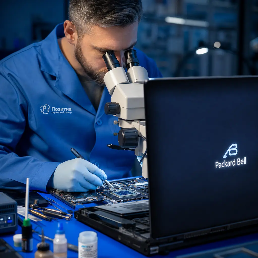 Замена видеокарты ноутбука Packard Bell в Семилуках