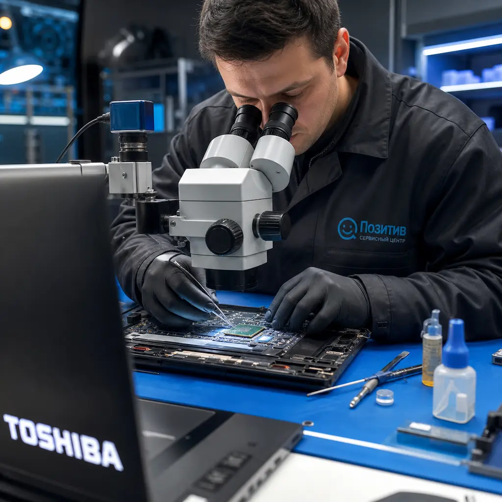 Замена видеокарты ноутбука Toshiba в Семилуках