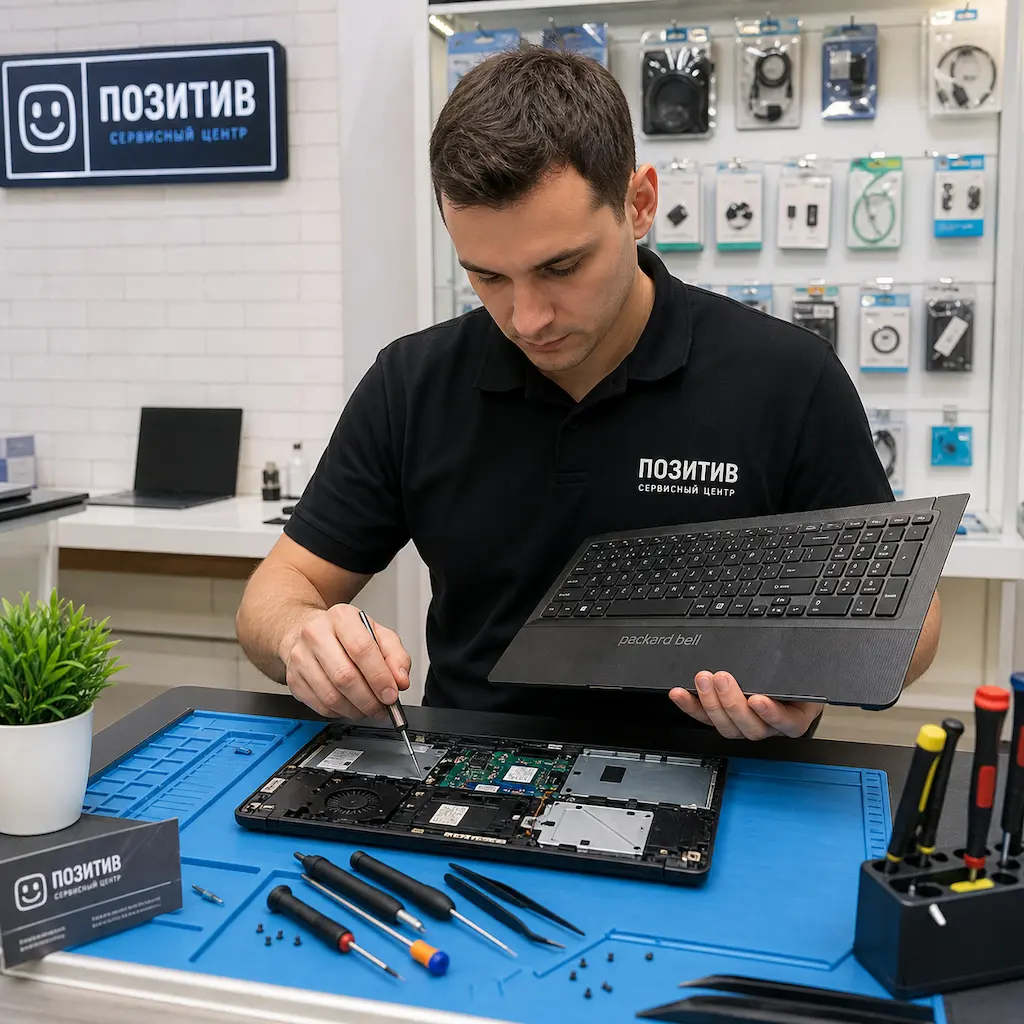 заменить клавиатуру на ноутбуке Packard Bell в Семилуках