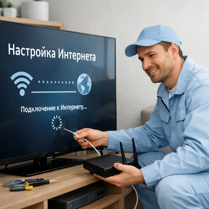 Настройка интернета на ТВ в Семилуках
