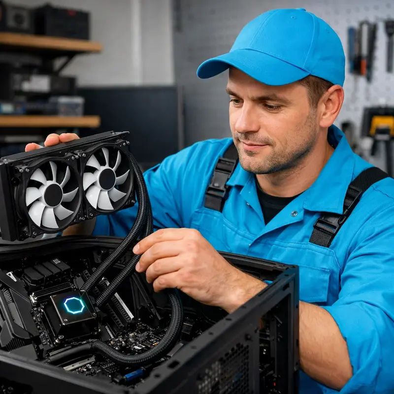 Установка водяного охлаждения на компьютер в Семилуках