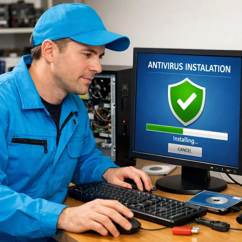 Установка антивируса на ноутбук в Семилуках