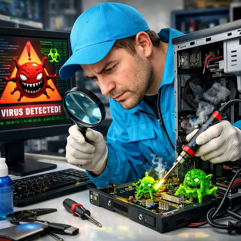 Вылечить компьютерный вирус в Семилуках